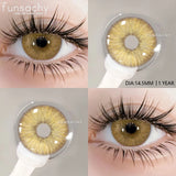 Popxstar  1 pair Colorcon Contact Lenses for Eyes Black Lenses Beautiful Cosmetic Pupil Blue Lenses Big Eyes Contacts Lens Yearly