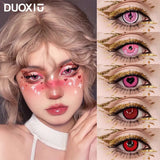 Popxstar  2pcs Halloween Colorful Contact Lenses Pink Red Lenses Multicolored Soft lenses Anime Cosplay Eye Lenses Fast shipping