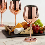 Popxstar  Stainless Steel Wine Glass Champagne Whiskey Wine Glasses 500ml Large Capacity Anti Drop Creative Wine Glass for Home Use