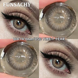 1 Pair Colored Brown Contact Lenses for Eyes Natural Soft Lens Women Makeup Lens Cosmetics Gray Pupils Yearly Daily Use