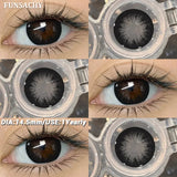 Popxstar  1 Pair Colored Contact Lenses BROWN Natural Eye Contacts Super Natural Lens Gray Color Lens Beautiful Pupils Cosmetics