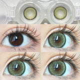 Popxstar 1 Pair New Color Contact Lenses with Myopia Degree High Quality Blue Eyes Colored Lens Makeup Beautiful Pupil Yearly Use