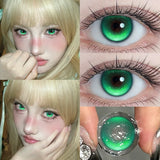 2PCS Red Lenses Myopia Lenses Colored Contact Lenses with diopters Cosplay Colorcon Green Lenses Blue Korean Lenses