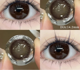 Popxstar 1 Pair Hot sales Color Contact Lenses with Diopter Myopia Eyes Natural Contact Lenses Purple Brown Lenses Makeup Annual