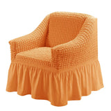 Single Seater Sofa Seater Seersucker Slipcover with Skirt Universal Stretch Sofa Couch Slipcover Easy Fitted Furniture Protector