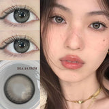 Popxstar Myopia Colored Lenses with Diopter High Quality Soft Blue Lens Grey Lens Eyes Make up Beauty Pupil Contact Lenses 1 Pair