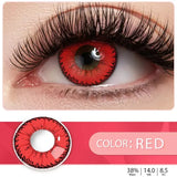 Popxstar  1 pair Contacts Lenses Beauty Pupil Made-up Color Lens  For Eyes Beautiful Cosmetic Accessories Contact Lens Red Brown