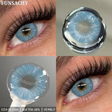 Popxstar  2pcs Blue Color Contact Lenses for Eyes High Quality Brown Natural Lens Green Pupils Korean Soft Lens Cosmetic Yearly