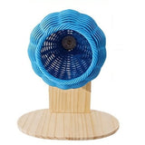 Imitation Rattan Weave Spherical Bird Nest Breathable Wear-resistant Woven Bird Nest Bite Resistant Wooden Base