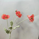 Popxstar spring decor Artificial Flowers Fake Poppy Silk Flowers Long Stem Housewarming Garden Table Wedding DIY Party Wedding Bridal Bouquet Decor