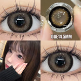 1pair/2pcs Black Large Diameter Color Contact Lenses Men with Diopter Myopia Fashion Color Contact Lenses Natural Fast Shipping