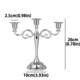 Popxstar  3Arm 5arm Metal Candelabra Candlestick Silver Golden Black European Elegant CandleHold for Centro De Mesa Decorativo De Comedor