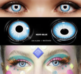 Popxstar 1pair Halloween Cosplay Color Contacts Lenses For Eyes Blue Black Colored Lens Anime Yearly Beauty Makeup Contacts Lens