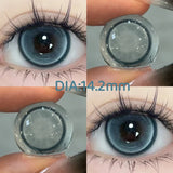 1 Pair Korean Lenses Colored Contact Lens Brown Beautiful Pupils With diopter Large Diameter New Blue Soft Fashion Lenses