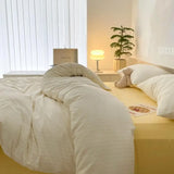 Blue Strip Duvet Cover Twin Full Queen 4Pcs Vertical Striped Microfiber Soft and Lightweight Comforter Cover Sheet Pillowcases