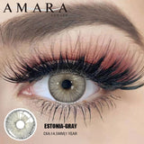 Popxstar  1 Pair GRAY Lenses Anime Accessories Color Contact Lenses for Eyes Comic Tears Eye Fashion Lenses