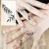 Popxstar  1 Sheet Herbal Finger Tattoo Sticker Waterproof and Long-lasting Temporary Tattoo