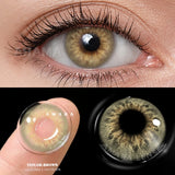 Popxstar  1Pair Contact Lenses for Eyes Color Natural Brown Beauty Yearly Cosmetic Contacts Eyes Makeup Eye Contacts Brown Lens