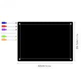 Popxstar Magnets Acrylic Rewritable Message Board Dry Erase Calendar Refrigerator Sticker Home Decor Kitchen Accessories