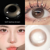 Popxstar 2pair/pcs Natural Lenses Contact Lenses for Eyes Beauty 10 Tone Natural Pupil Eye Color lens Yearly Use 14.2/14.5mm