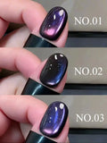 Autumn Winter Blue Black Red Glass Bead Crystal Cat Eye Gel Nail Polish New Whitening High Density Sparkling Nail