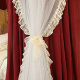 New Wedding Palace Mosquito Net with Frame Romantic Princess Shading Bed Curtain Canopy Nets Three-door for Girls
