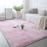 Popxstar White Fluffy Hall Carpet Modern Living Room Bedroom Home Decor Large Mats Thickened Non-Slip Girl Children's Room Pink Furry Rug