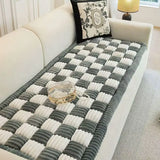 New Style Minimalist Checkered Sofa Cushion Comfortable Plush Thick Soft Sofa Cushion Pets Rear Seat Cushion for Vehicles