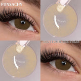 1 Pair Brown/Gray Color Contact Lenses Beautiful Pupils Cosmetic Korean Fashion Natural Eye Contacts Doll Black Lenses