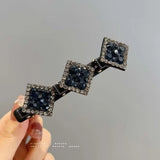 Popxstar Fashion Korean Style Bling Braided Hair Clip Fashion Hairpin Shiny Side Duckbill Clip Women Girls Sweet Cute Hair Accessories