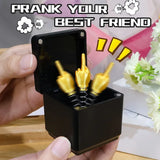 Popxstar  Christmas Interesting Prank Gift Middle Finger In Box Christmas Box Funny Creative Gifts Office Desk Decoration Home Decoration