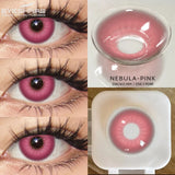 1pair Green and Red Anime Cosplay Colored Contact Lenses for Cosplayers: Daily, Party, and Eye Beauty Makeup Contacts