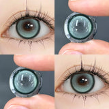 1 Pair Korean Lenses Colored Contact Lens Brown Beautiful Pupils With diopter Large Diameter New Blue Soft Fashion Lenses