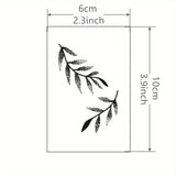 Popxstar  1 Sheet Herbal Finger Tattoo Sticker Waterproof and Long-lasting Temporary Tattoo