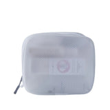 Popxstar  Minimalist Style Travel White EVA Mesh Cloth Cosmetic Bag Combination Bag Waterproof Toiletry Bag Travel Storage Makeup Bags