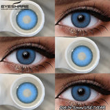 Popxstar  1Pair Fashion Colored Contact Lenses for Eyes Big Blue Eye Lens Natural Yearly Cosmetics Beauty Women Men Pupils