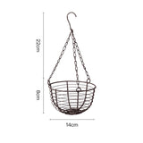 Retro metal ironwork storage basket vegetable fruit snack hanging basket kitchen balcony household Small item storage