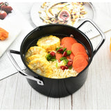Popxstar  Carbon Steel Bean Pot Camping Cookware Set Noodle Pot Outdoor Dutch Oven Saucepan Soup Pot for Hiking/BBQ Portable Cookware Gift
