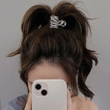 Popxstar High Ponytail Clip for Women Fashion Metal Hair Claw Girls Clamps Girl Fixed Hairpin Claw Clip Hair accessories Headwear