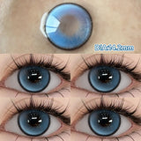 Popxstar  -1 Pair Myopia Color Contact Lenses for Eyes with Prescription Makeup Eye Color Lenses Beauty Pupils Fashion Blue Lenses