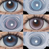Popxstar 10Pcs 5 Pair Natural Color Contact Lenses for Eyes with Myopia 1 Day Disposable Colored Pupils Blue Eyes Colored Lenses