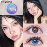 Popxstar  1 Pair Korean Colored Contact Lenses with Degree Myopia Lenses Anime Accessories Pink Lenses Cyan Cosplay