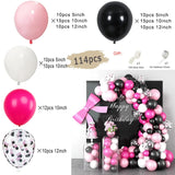 Popxstar Black and Gold Balloons Garland Arch Kit with Starburst Foil Balloons for Wedding Birthday Family Party Decorations Supplies