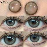 Natural Colored Eyes Lenses 1 Pair Lens Beauty Brown Colored Lenses Gray Contact Lenses Makeup Pupils Big Eyes Natual Look