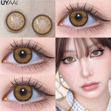 Popxstar 1 Pair Color Contact Lenses for Eyes Korean Brown Natural Big Eye Lenses Gray Eye Contact Green Color Lens