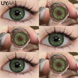 Popxstar  Contact Lenses Cosmetic Green Contact Lenses Makeup Colored Pupils Cosplay Lenses Cosmetics Beauty Woman Colored Lenses