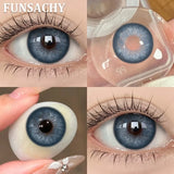 1 Pair Blue Color Contact Lenses Natural Brown Lenses Gray Beautiful Pupils for Eyes Women Cosmetics Eye Contacts Lens
