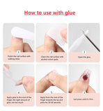 Popxstar  10PCS Metal Handmade Press on Nails Acrylic Magic Full Cover Fake Nails Reusable Adhesive Silver Artificial Cool Manicure Art