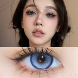 Blue Color Contact Lenses Softlens for Eyes Lenses Cosmetic Eyecontacts with Myopia Fast Shipping