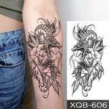 Popxstar Waterproof Temporary Tattoo Sticker Japanese Phoenix Flame Flash Tatto Feather Totem Body Art Arm Leg Waist Fake Tatoo Men Women